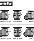 Image showing instructions for using Heavy Duty Leveling Casters Set Of 4 With Beefy 2200Lbs Load Capacity Adjustable Leveling Feet.