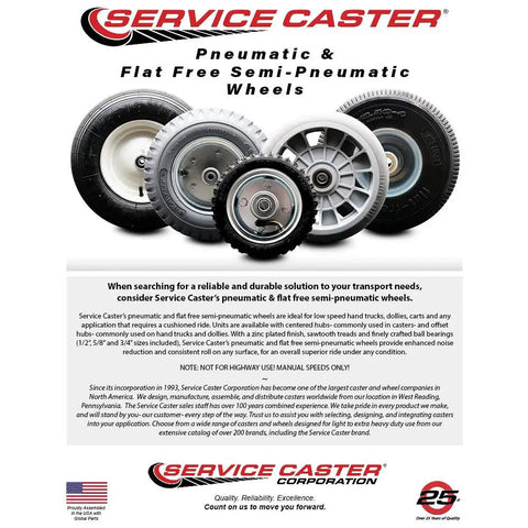 Top Shelf 6 X 2 Pneumatic Replacement Wheel Assembly Featuring 2.25 Centered Hub And Hella Smooth Ball Bearings for outdoor use.