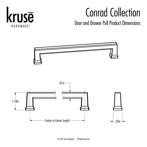 Technical drawing of 10 Pack Matte Black Door And Drawer Pulls, Four Inch Center To Center Cabinet Hardware dimensions.