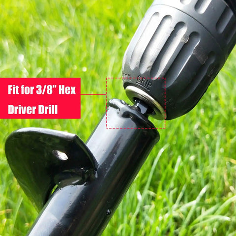 Garden Auger Drill Bit For Planting 1.6x8.7 And 4x12 Inches Fast Bulb And Bedding Plant Installer Spiral Drill Bit With Three Eighth Inch Hex Drive Easy To Use And Time Saving attached to drill