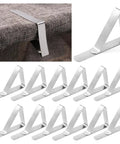 12 Pack Tablecloth Clips Stainless Steel Heavy Duty Clamps For Tables Fits Up To 1.7 Inch Thick Tables Value Pack displayed on white background