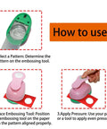 Tutorial on using 2 Inch Circle Hole Punch for Crafting and Scrapbooking, showing step-by-step instructions with images.