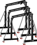 Professional Grade 3 Ton Gantry Crane 6600 Lbs Portable Shop Hoist with smooth rolling trolley and adjustable height.