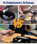 Comparison using Pro Grade Heavy Duty Leaf Spring Bushing Tool Kit 20 Ton Master Set for Removal and Installation of Rubber Isolated Pins and Bushings