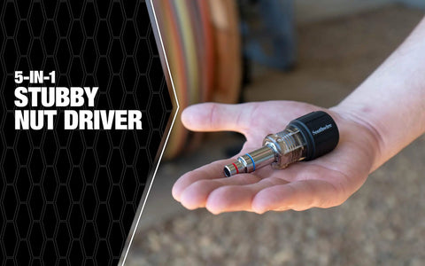 Stubby Nut Driver Kit With 5 In 1 Versatility And Color Coded Ends Chrome Plated Finish Cushioned Grip For Comfort Tri Bit Nut Driver Set For Tight Spaces And Quick Fixes DIY Pro Grade Hand Tool