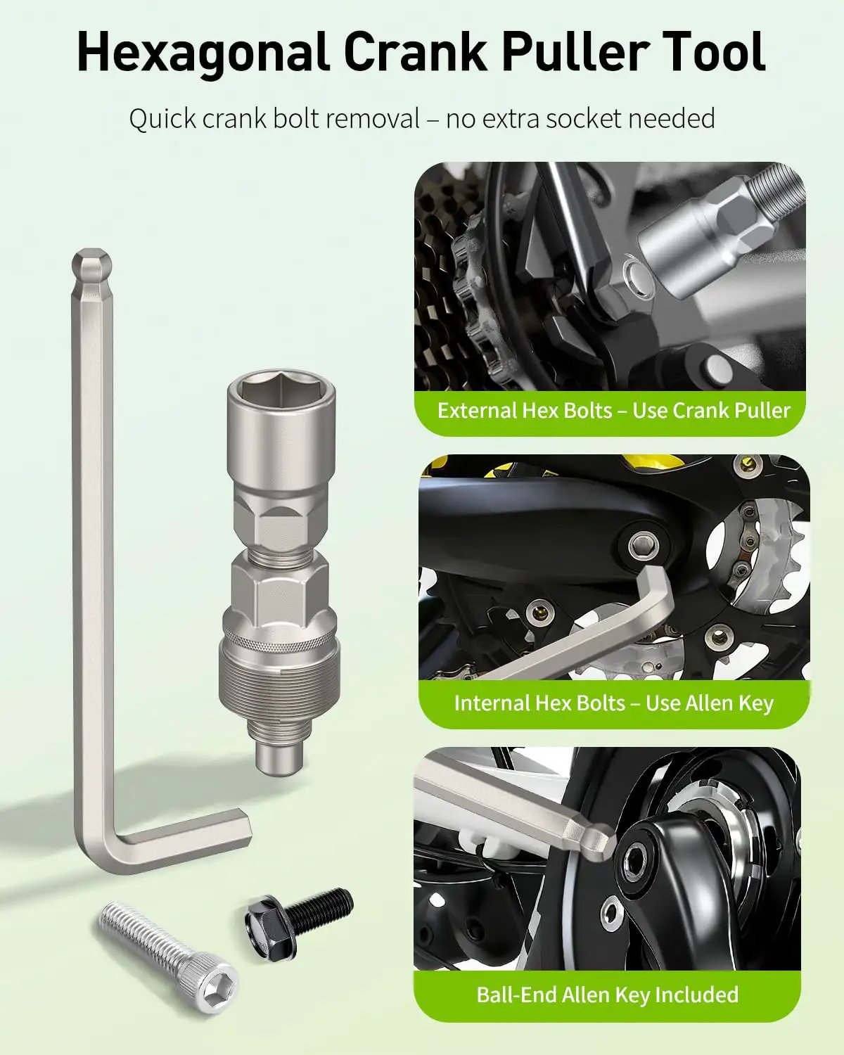 Upgraded Bike Crank Puller Kit | Pro Grade Maintenance ✓