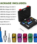 8 In 1 Electrician Wire Stripper And Twister For Drill, 2026 Upgraded Tool with multiple heads, case, rod, and wrench