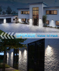 House at night with 10 Pack Solar Motion Security Lights Outdoors With 3 Lighting Modes Ultra Bright Wireless Wall Lights