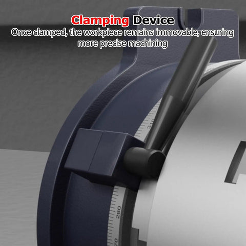 Close-up of clamping device on 3 Jaw Chuck Indexing Head For Milling Machines 6 Inch 8 Inch And 10 Inch CNC Rotary Spindle.