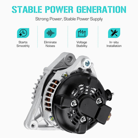 2.5L 100Amp Alternator Replacement For Camry 2012 To 2015 L4 RAV4 2009 To 2012 Scion Tc 2011 To 2016 Fits 27060-0V010-84 11402