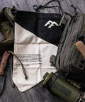 Water Filtration Bag For Bushcraft And Military Use, Second Edition displayed with knife and gear, handmade in the UK