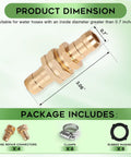 Garden Hose Repair Kit With Clamps And Fittings For 3/4 Or 5/8 Inch Hoses includes connectors, clamps, and washers.
