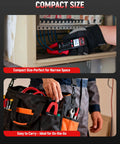 5 in 1 Digital Clamp Meter With Auto Ranging, 400A AC Current, 600V AC DC Voltage, Resistance, Continuity And Diode Testing, 2000 Count Resolution, Portable Pocket Sized Multimeter For Pros And DIY in hand and tool bag