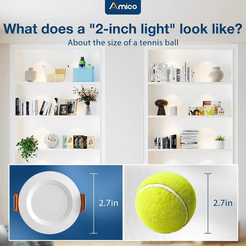 6 Pack 2 Inch Led Canless Recessed Downlights With Adjustable Five Color Temperatures Ultra Thin Ic Rated Ceiling Lights For Kitchens And Bathrooms Super Clean Vibes And Zero Fuss Install