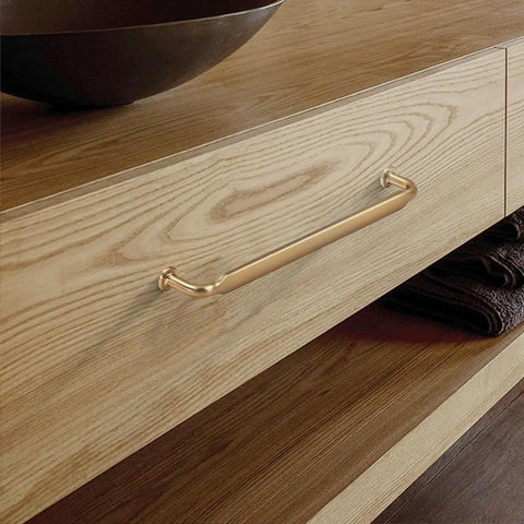 Champagne Bronze Cabinet Pulls Two Pack 7.5-Inch Heavy-Duty Solid Kitchen Cabinet Handles Champagne Gold Drawer Hardware For Bathrooms And Cabinets Built Tough Rust Proof Easy Install on wood drawer