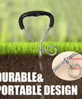 Metal stake with black handle and rings, durable design for Real Golf Ball Swing Trainer With Swing Correction Armband For Backyard