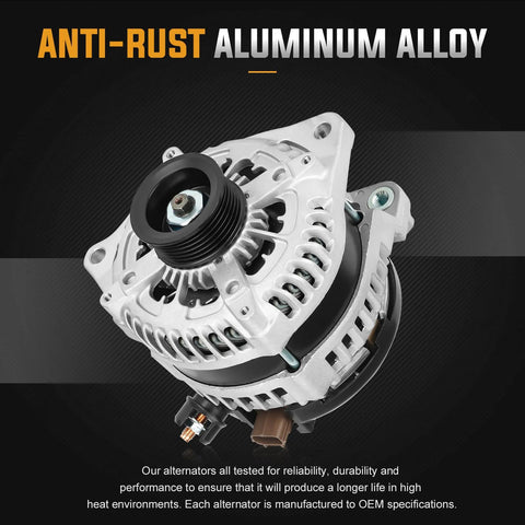 Alternator Replacement For Ford F-150 2012 To 2017 3.5L V6 And 3.7L V6 Direct Fit High Output Truck Charging Easy Install Reliable