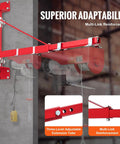 Wall Mount Jib Crane With 1320 Lbs Load Capacity For Electric Hoist and Swing Arm Scaffold Lift 180 Degree Swivel, multi-link reinforcement
