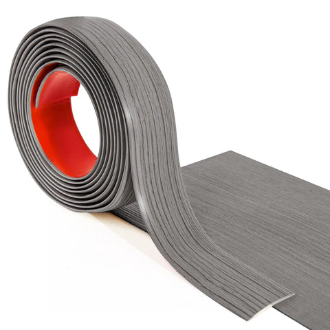 Gray Peel And Stick Self Adhesive Vinyl Strip For Floor Gaps And Carpet Thresholds, 10 Feet Long, 1.57 Inches Wide, Durable PVC
