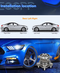 Installation guide for Rear Wheel Hub And Bearing Assembly 512373 For Nissan Rogue AWD showing hub location on rear left right wheels.