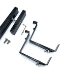 Universal Adjustable 20 Inch Planter Box Bracket Kit With 2 Heavy Duty Bottom Brackets 5.5 To 8.5 Inches, hardware components
