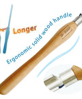 1 Inch Cryo Treated M2 HSS Roughing Gouge For Woodturning Pre Sharpened Spindle Chisel with ergonomic solid wood handle.