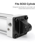 Heavy Duty Foot Flange Mount Bracket For 63mm SC Series Pneumatic Cylinders, Single Ear Style, Iron Construction