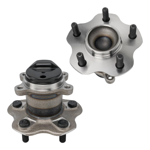 Beefy Rear Wheel Bearing Hub Assembly For Nissan Sentra 2013-2019 5 Lug Durable Replacement Part with visible lug nuts and hub design.