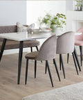 Heavy Duty Metal Table Legs For Home DIY And Crafting Projects With Adjustable Rubber Feet Hella Sturdy Wrought Iron Style Black Industrial Base Solid As A Rock supporting a modern dining table.