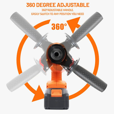 Cordless Rotary Hammer Drill With Brushless Motor, 4 Modes, 360-degree adjustable handle for versatile use