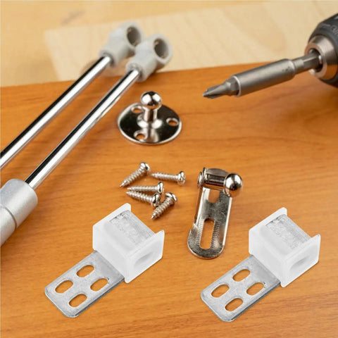 Heavy Duty Sofa Spring Clips Upholstery Repair Kit with metal and plastic components on wood surface for furniture repair.