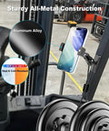 Heavy Duty Magnetic Forklift Phone Mount With Rock Solid N56 Magnet That Locks In Tight For Operator Console shown with aluminum alloy and heat resistance.