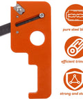 Hand Planer Block Plane For Edge Trimming And Chamfering, 8mm Blade, Manual Woodworking Tool showing orange design and blade features