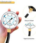 UHARBOUR manometer gas pressure tester gauge with brass fitting, 0-35 in W.C. range, 1/8 in NPT, 40 in hose.