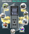 Cordless Tire Inflator Air Compressor with Accurate Pressure Gauge 150 PSI for cars, motorcycles, bikes, balls and more