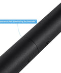 Close-up of 7FT Modern Aluminum Wall Mount Handrail Matte Black, showcasing assembled internals for secure installation.