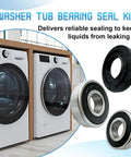 Washer Tub Bearing Seal Kit Replacement For LG And Kenmore Washers, Upgraded Durable Bearing Seal Set Replaces MDS62058301, 4280EN4001G, 4280EN4001F And Fits MAP61913708 And MAP61913709, 4280EN4048Z And 4280EN4048Y For Easy No Brainer DIY Fix, bearing and seal parts