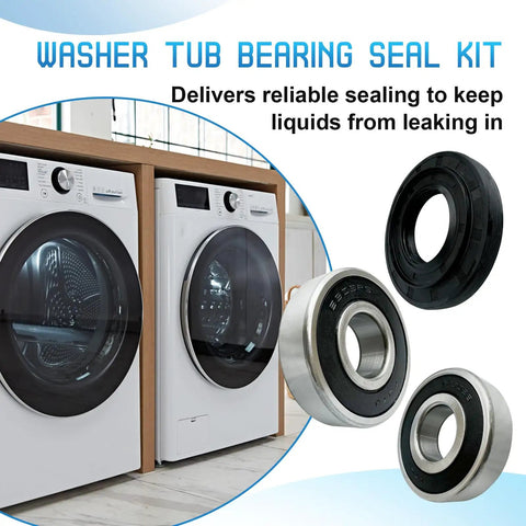 Washer Tub Bearing Seal Kit Replacement For LG And Kenmore Washers, Upgraded Durable Bearing Seal Set Replaces MDS62058301, 4280EN4001G, 4280EN4001F And Fits MAP61913708 And MAP61913709, 4280EN4048Z And 4280EN4048Y For Easy No Brainer DIY Fix, bearing and seal parts