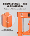 Beast 12 Ton Hydraulic Shop Press With H Frame, 4 Position Adjustable Height And Movable Plates, carbon steel close-up