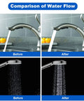 Comparison of water flow before and after using the 120 Watt Automatic Hot Water Recirculation Pump For Ditching Weak Streams And Boosting Household Pressure With NPT Three Quarter Inch Connectors And Food Grade Build For Solar Heaters And Home Showers Total Upgrade.