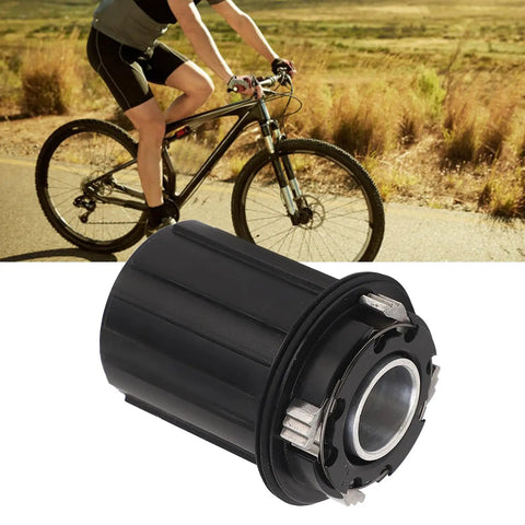 Beefy 11 Speed Bike Freehub Body For HG Flywheel With 15mm Thru Axle 2 Bearings 108 Rings showing durable aluminum alloy design.