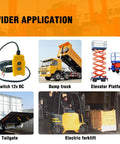 Uses of 3 Wire Dump Trailer Remote Control Switch 12V DC For Single Acting Hydraulic Pump, including dump truck and forklifts
