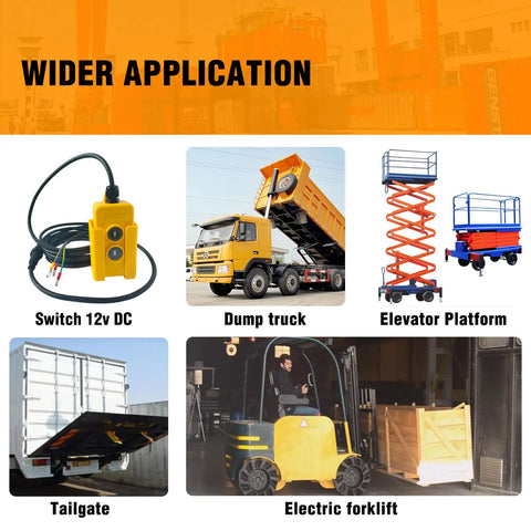 Uses of 3 Wire Dump Trailer Remote Control Switch 12V DC For Single Acting Hydraulic Pump, including dump truck and forklifts