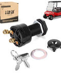 Two Pin Ignition Switch For Club Car DS Golf Carts 36V To 48V Replacement Part 101826201 Includes Two Club Car Keys