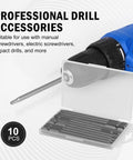 Tamper-Proof T25 Torx Bit Set With Case, 10-Piece Security Star Bits, 1/4 Inch Hex Shank, 4 Inch Length, S2 Alloy Steel for Power Drills