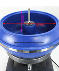 Dope Tumbler Polishing Machine For Jewelry And Gems with blue 12L bowl, bench top vibratory polisher grinder 120W, close-up view.
