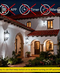 4 Pack Dusk To Dawn LED Bulbs For Outdoor Use 60W Equivalent 6W 800 Lumens 5000K Daylight E26 Base Auto On Off Sensor at house entrance