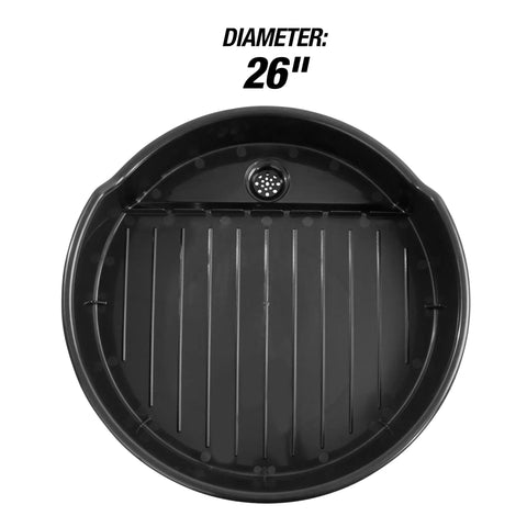 Heavy Duty 55 Gallon Drum Drain Funnel With Chemical Resistant Plastic, Ribbed Drainage Channels, And Filter Gate To Catch Debris
