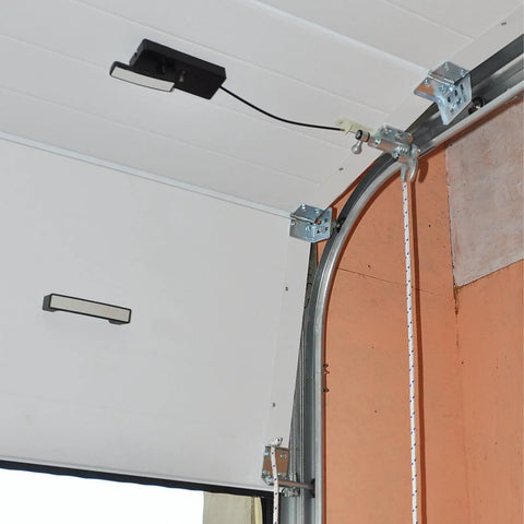 Garage Door Curved Track R15 Pair For Smooth Opening Durable Replacement Rails For Residential Doors Heavy Duty Steel Curved Track Set Easy Fit Quiet Operation Endurance For Daily Use installed view in a garage