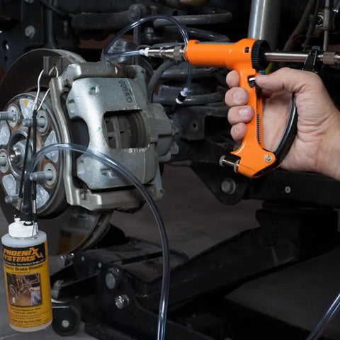 Heavy Duty Reverse Brake And Clutch Bleeder For One Person Use With Cast Aluminum Construction No Helper Needed For Bleeding ABS Systems And Dry Brakes Quick Air Removal And Refilling